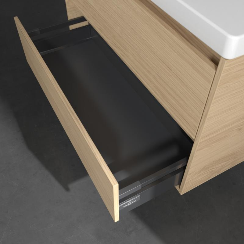 Mobilier suspendat lavoar Villeroy & Boch Skyla 100 cm, 2 sertare Soft Close, Nordic Oak